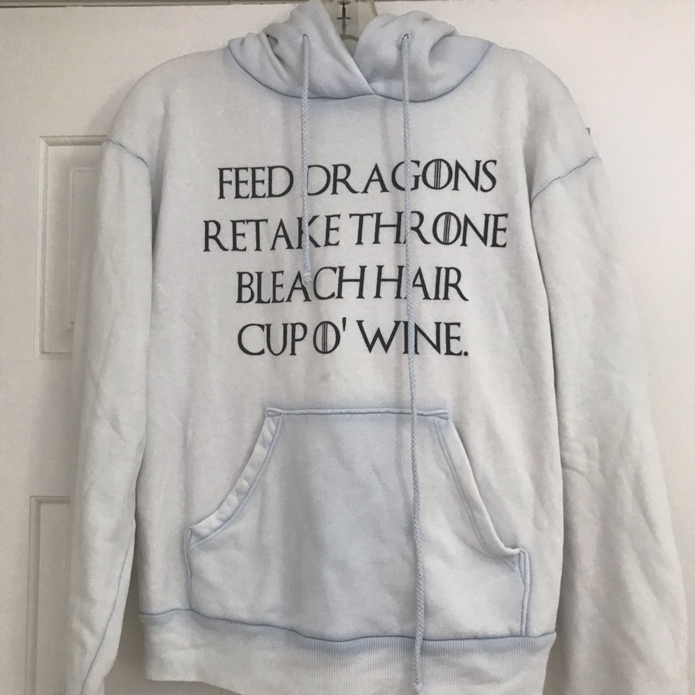 Wildfox RARE Game Of Thrones Daenery’s Life Hoodie 23” chest 24” shoulder to hem